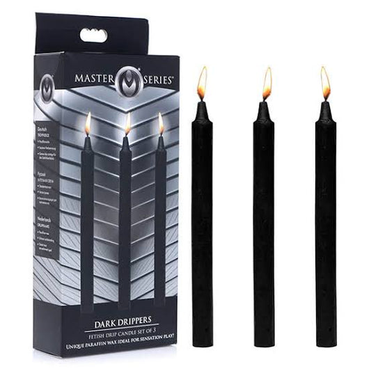Master Series | Fetish Parrafin Wax Drip Body Candles - Black