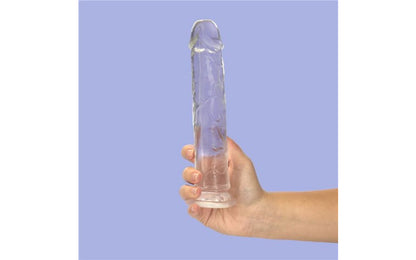 Addiction | Crystal Dildo Straight with Bullet Vibe - 9in Clear-Massager-Addiction-Duchess & Daisy 7398538182837 853-20 Duchess & Daisy 9 inch dildo, addiction, clear dildo, dildo, Your future has never looked clearer! Introducing the Crystal Addiction 9 inch vertical dong! Experience lifelike textures with an incredible clean and clear design. Crystal Addiction is made from premium, body safe TPE material. Additionally, our product is Phthalate and Latex free. Stick it to any surface by the strong suction 
