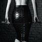 Noir | Power Wetlook Pencil Skirt w Long Zipper