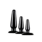 Anal Adventures | 3 Piece Basic Plug Kit - Black Duchess and Daisy Australia For anyone looking to explore new anal sensations alone or with a partner Anal Adventures provides many anatomically targeted options to choose from. The Basic Plug Kit includes 3 graduated plugs for convenient anal training. Their tapered shapes are easy to insert and will help you size up comfortably