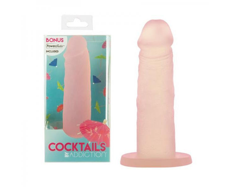 Addiction | Peach Bellini Cocktails Dildo 5.5in-Addiction-Duchess & Daisy 7398532972725 87733 Duchess & Daisy addiction, dildo, peach, We are heating things up with COCKTAILS, the newest and deliciously tropical treat by ADDICTION! Immerse yourself with island vibes as you enjoy a whole new experience of pleasure with our Mint Mojito vertical dong. COCKTAILS by Addiction are 100% silicone as well as phthalate and latex free, making it super easy to clean. Stick it to any surface by the strong suction base o