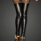 Noir | Power Wetlook Stockings with Siliconed Lace