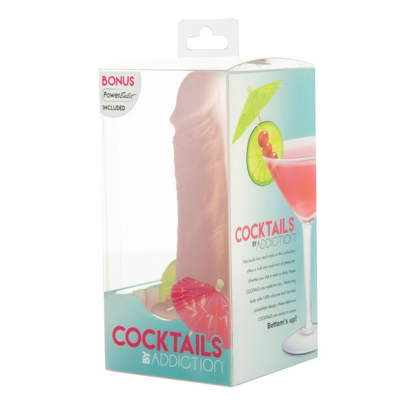 Addiction | Peach Bellini Cocktails Dildo 5.5in-Addiction-Duchess & Daisy 7398532972725 87733 Duchess & Daisy addiction, dildo, peach, We are heating things up with COCKTAILS, the newest and deliciously tropical treat by ADDICTION! Immerse yourself with island vibes as you enjoy a whole new experience of pleasure with our Mint Mojito vertical dong. COCKTAILS by Addiction are 100% silicone as well as phthalate and latex free, making it super easy to clean. Stick it to any surface by the strong suction base o