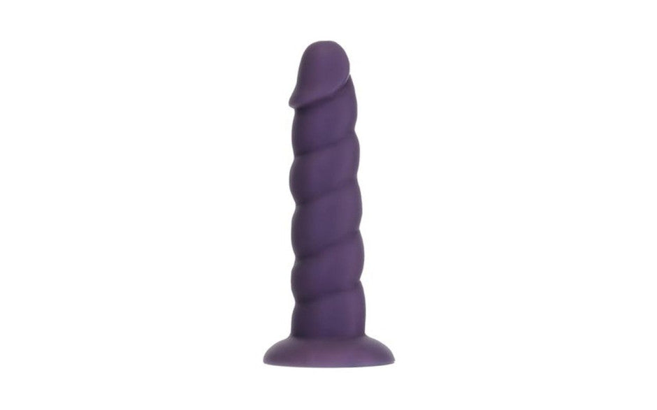 Addiction | Fantasy Unicorn Dildo with Bullet Vibe Purple - 7 Inch Duchess and Daisy Australia Enter dreamland with Addiction Fantasy a mesmerizing line of beautifully coloured dongs that bring all of your wildest dreams to life! This elegant 7 inch dong features a stunning tickled pink hue with a uniquely ribbed texture running down the shaft and topped with a prominent head for penetration. 