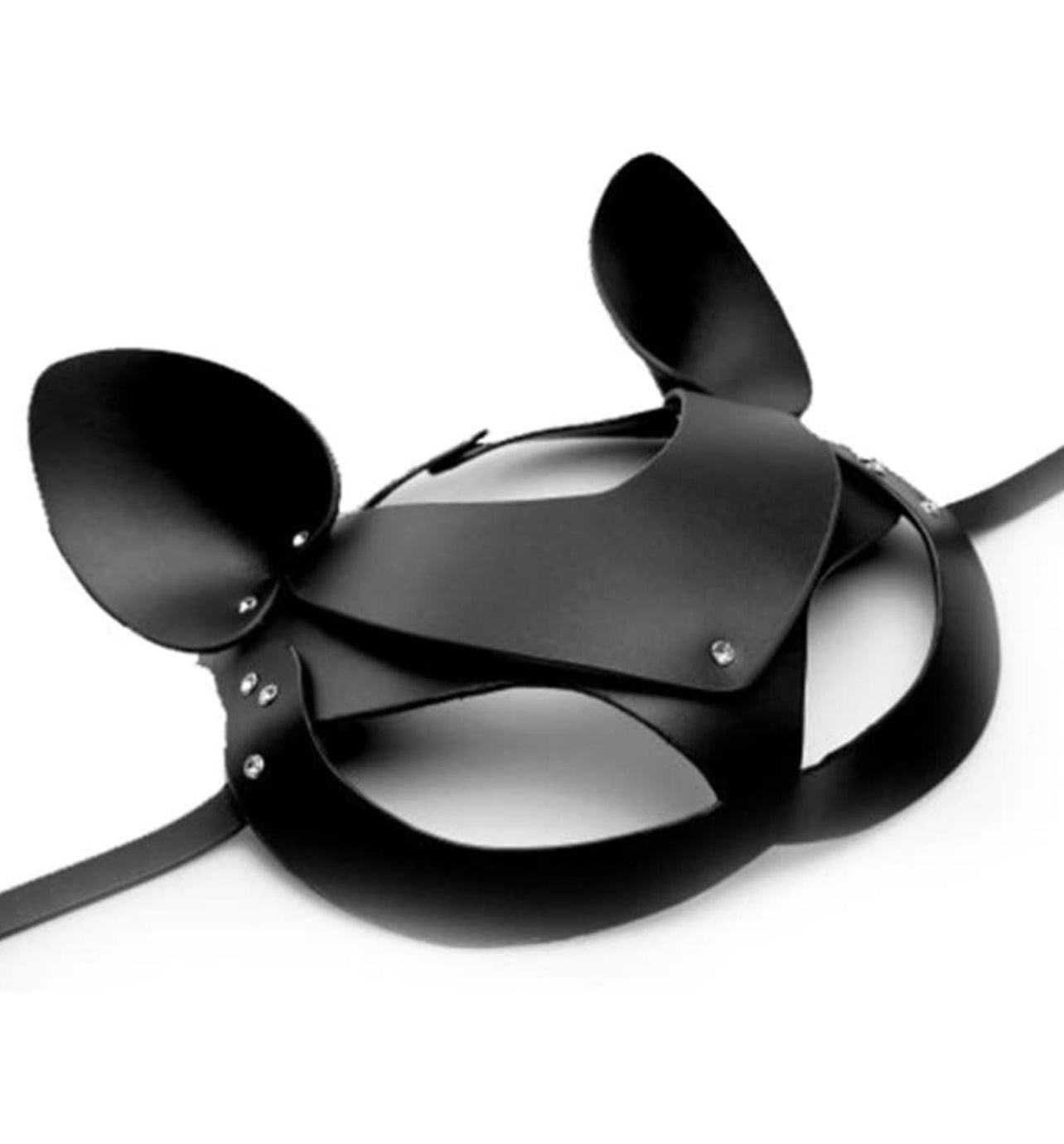 Tailz | Black Cat Rhinestone Studded Mask & Furry Tail Plug Set