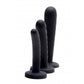 Trinity Strap-On Silicone 3 Pc Dildo Set | Purple $74.95AUD Pegging Dildos Duchess and Daisy Australia. If you are interested in comfortably preparing your body for anal sex, or even vaginal, this set of 3 silicone dildos is perfect for opening you up! Your tight hole needs to be coaxed and pleasured before it allows entry of a big dick or dildo, so start small with the finger-sized shaft. 