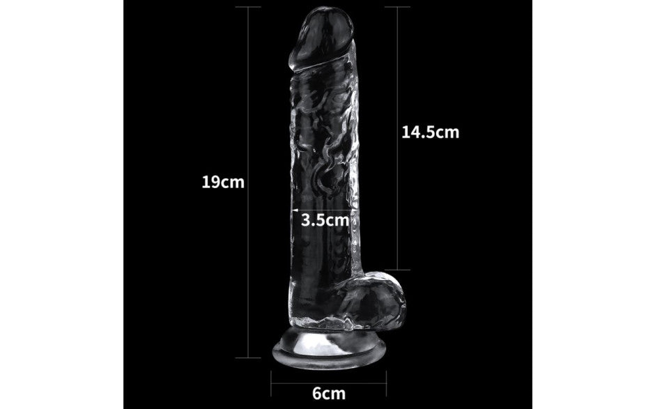 $39.95AUD Love Toy | Clear Dildo 7.5in, A sight for the most erotic of fantasies the clear series will help you discover new levels of pleasure. Sculpted for super realism and uniquely curved for maximum sensations. 