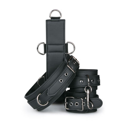 Chain your lover's wrists to their throat, Keep your slave in captivity with this attractive and unique bondage set consisting of a Collar and Wrist Cuff Set in vegan... Indulge in your deepest desires with this unique and erotic neck collar and wrist restraint system for couples. Fetish Collection Australia Bondage 