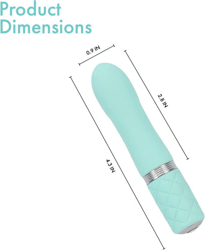 SHOP Pillow Talk Flirty Vibrator Womens Massager | Teal $61.95AUD  Delicately contoured and super silky to the touch, the Flirty is beautiful, fun and powerful. Packed with enough strength for even the most experienced hand, the soft, flexible body will have you