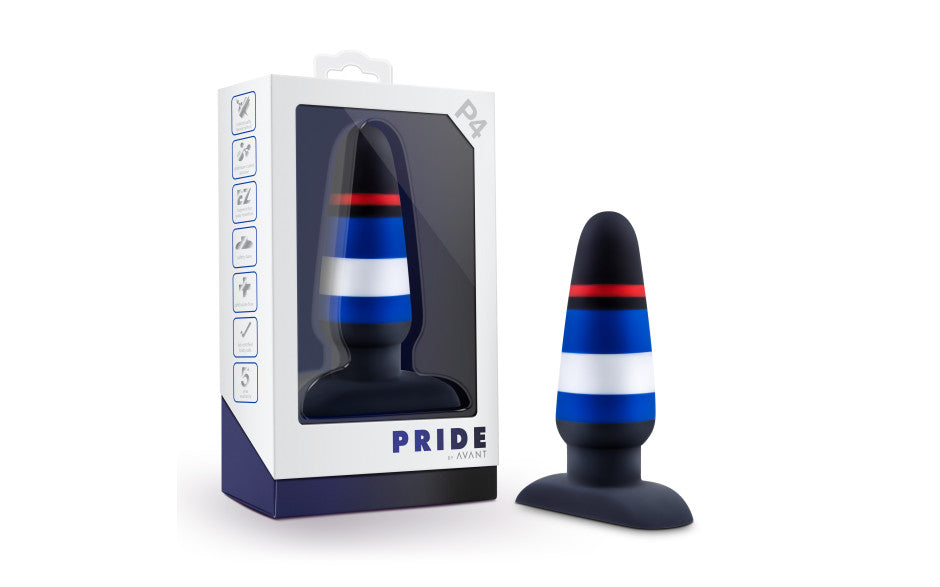 Avant | Pride P4 Power Play Anal Plug $64.95AUD LGTBQ PRIDE Duchess and Daisy Modern, stylish, and beautiful - meet Pride by Avant. These unique artisanal toys are crafted with care and with your pleasure in mind. Our plugs anchor safely outside your body. Our penetrative toys are harness compatible and feature a deep, strong suction cup base. 