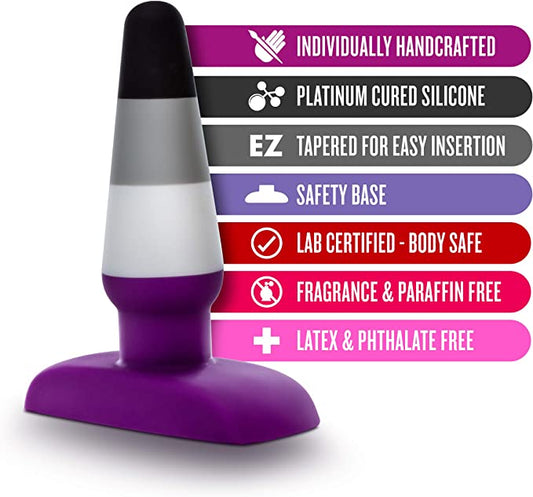 Avant | Asexual Pride P7 Ace Anal Plug $54.95AUD Duchess and Daisy Australia Modern, stylish, and beautiful-meet Pride by Avant. Enjoy these unique artisanal toys knowing their natural, hand-sculpted forms were crafted with your pleasure in mind. Whatever sizes