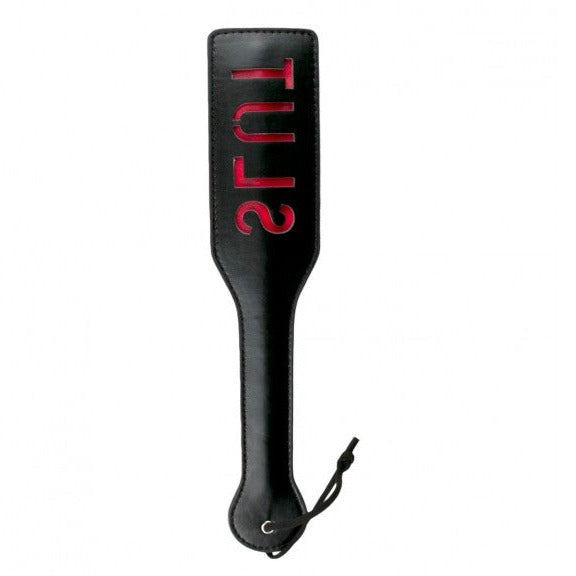 Spanking Paddle, Daddy, Yes Master, BDSM, SM, DDLG, Submissive, Dominant, Bondage BDSM Black SLUT Leather Paddle Whip Flogger Ridin. This cut out paddle featuring "SLUT" cut out in red detail is sure to leave a great impression! The paddle's flat striking surface covers more area to give, Crop Sex Toy Duchess and Daisy