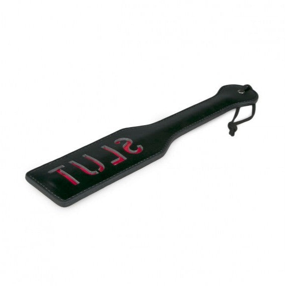 Spanking Paddle, Daddy, Yes Master, BDSM, SM, DDLG, Submissive, Dominant, Bondage BDSM Black SLUT Leather Paddle Whip Flogger Ridin. This cut out paddle featuring "SLUT" cut out in red detail is sure to leave a great impression! The paddle's flat striking surface covers more area to give, Crop Sex Toy Duchess and Daisy