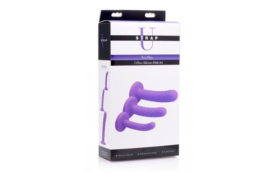 Strap U Tri-Play 3 Piece Silicone Dildo Set $79.95AUD Pegging Dildo Duchess and Daisy Australia. This set of 3 silky, smooth dildos is perfect for getting you accustomed to vaginal or anal penetration. Your tight hole needs to be coaxed and pleasured before it allows entry of a big dick or dildo, 
