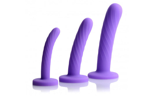 Strap U Tri-Play 3 Piece Silicone Dildo Set $79.95AUD Pegging Dildo Duchess and Daisy Australia. This set of 3 silky, smooth dildos is perfect for getting you accustomed to vaginal or anal penetration. Your tight hole needs to be coaxed and pleasured before it allows entry of a big dick or dildo, 
