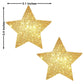 A gorgeous set of Star Pasties by the Famous Neva Nude, Featuring Celestial Pasties made out of swimsuit material making them waterproof with Hypoallergenic, latex-free medical grade adhesive that can be worn for 10+ hours. With a divine Gold Shimmering Glitter finish. Each set is quality and hand made with love!